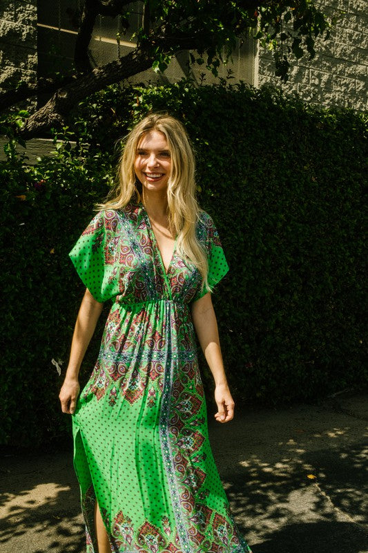 Image Surplice Maxi Dress with Side Slit