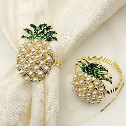 Image Pineapple Napkin Ring Set