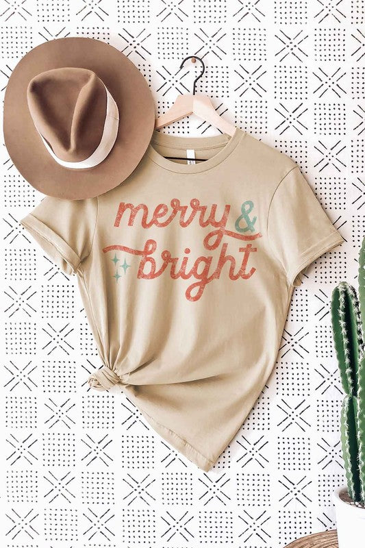 Plus Size Merry and Bright Christmas T-Shirt
