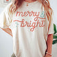 Plus Size Merry and Bright Christmas T-Shirt