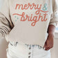 Merry and Bright Christmas Graphic Sweatshirt