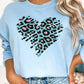 Valentine's Teal Pink Leopard Heart Sweatshirt