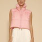 Exclusive Bow Detail Cropped Puffer Vest