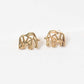 Elephant Earrings 18K Rose Gold & 24K Gold