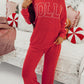 Jolly Pattern Ribbed Knit Pants Set